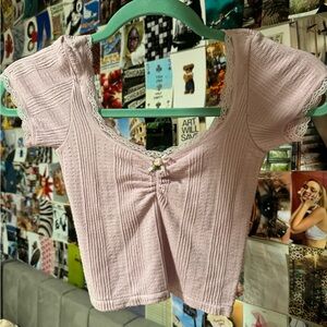 Urban outfitters purple coquette top size xs